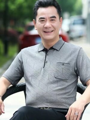 Áo Polo Nam Trung Niên Có Túi Chất Liệu Lụa Lạnh Cao Cấp